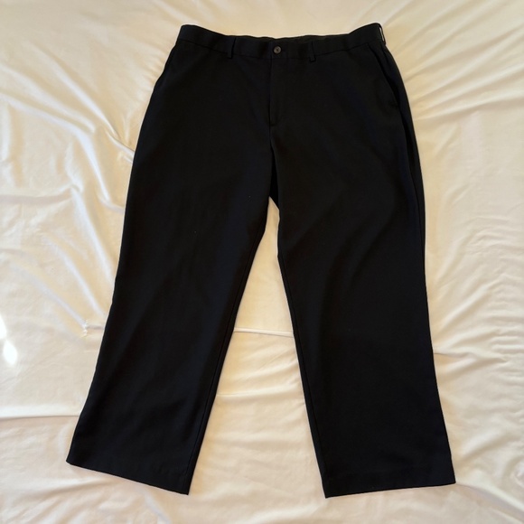 IZOD XFG Golf Pants Men 38x29 Black Flat Front Straight Leg Textured - Picture 2 of 12